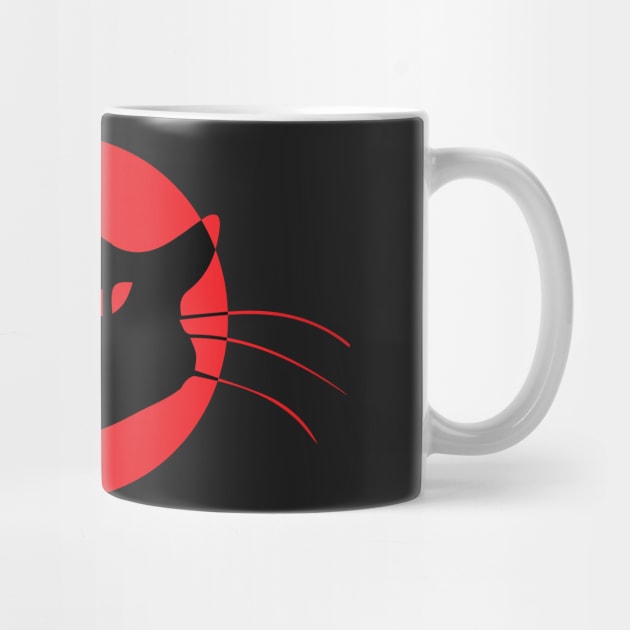 Minimalist Black Sun Cat by pelagio